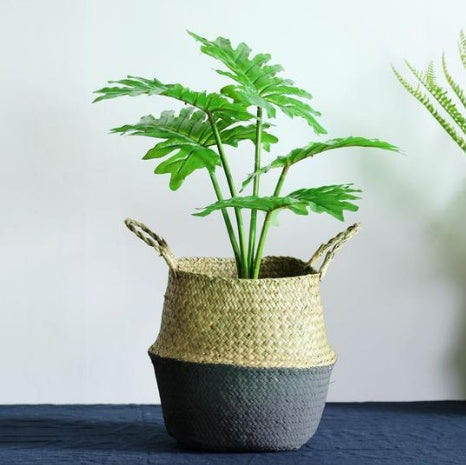 Wicker Foldable Planter Basket