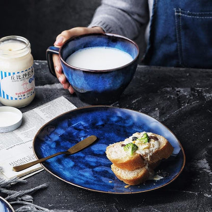 Ocean Waves Deep Blue Soup Cup