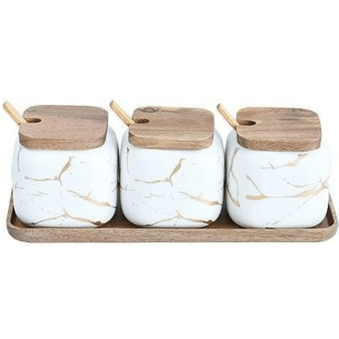 Matisse Marble Spice Jar Set