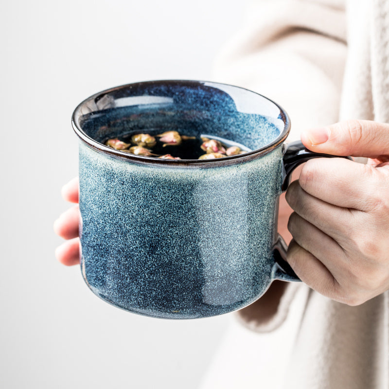 Sydney Blue Vintage Ceramic Mug European Style