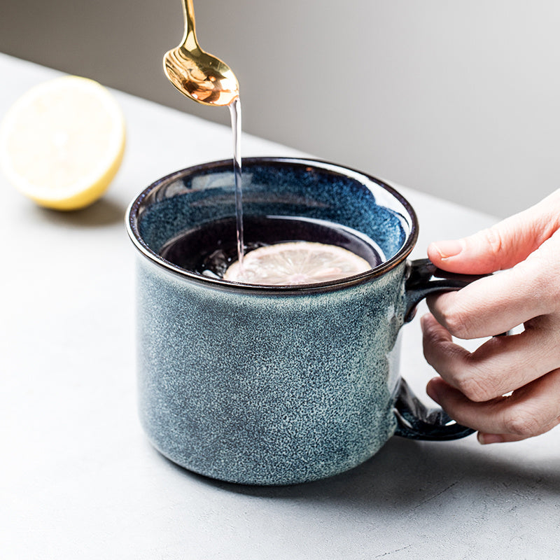 Sydney Blue Vintage Ceramic Mug European Style